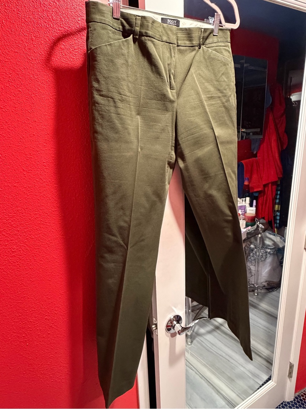 Women's Olive Green Dress Pants - Collection